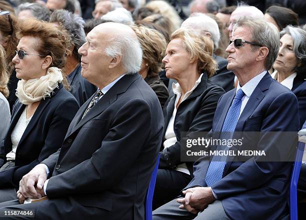 French actor and director Michel Piccoli , his wife Ludivine Clerc , journalist Christine Ockrent and his companion, former Foreign Minister Bernard...