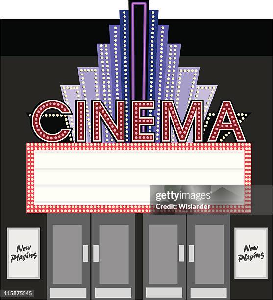 retro cinema brand 1 - date night romance stock illustrations