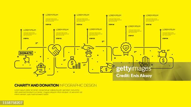 charity and donation infographic design - organ donation stock illustrations