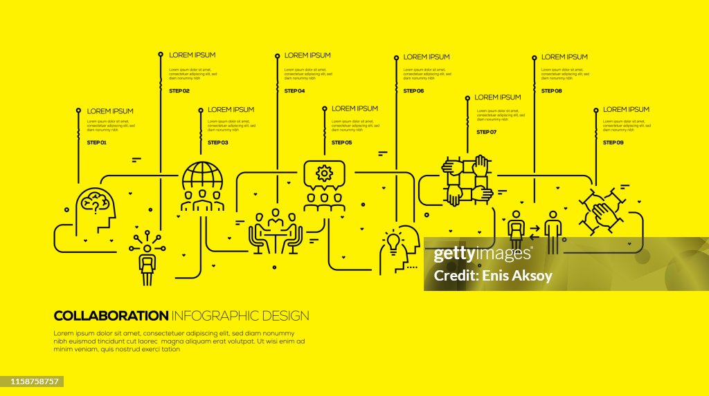 Collaborative Graphitc Collaboration Infographic Design High-Res Vector Graphic - Getty Images