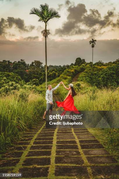 on an awesome outdoor adventure - ubud rice fields stock pictures, royalty-free photos & images