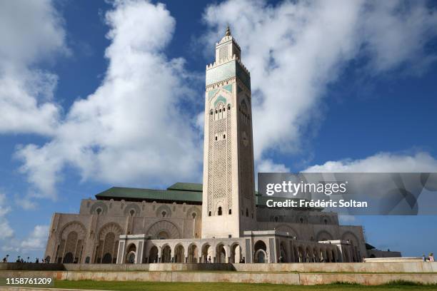 Hassan II mosque in Casablanca on June 20, 2019 in Casablanca, Morocco.