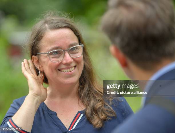 July 2019, Brandenburg, Rüdersdorf: Elske Hildebrandt, daughter of the former Brandenburg social minister Regine Hildebrandt and SPD Brandenburg...