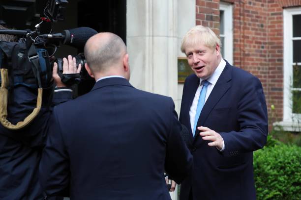 GBR: Boris Johnson Visits Northern Ireland