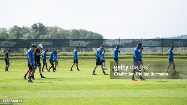 Players of Hertha BSC during the training camp on July 31, 2019 at the Thermenstadion in Stegersbach, Austria.