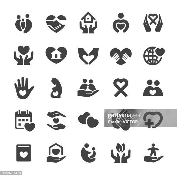 ilustraciones, imágenes clip art, dibujos animados e iconos de stock de iconos de cuidado - serie inteligente - vivienda con asistencia