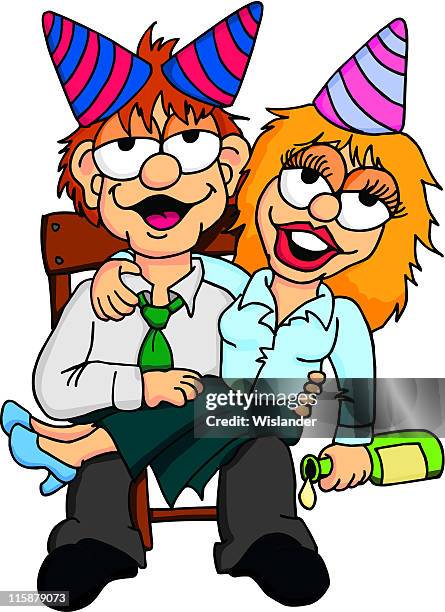 happy new years 2 - no more wine stock illustrations
