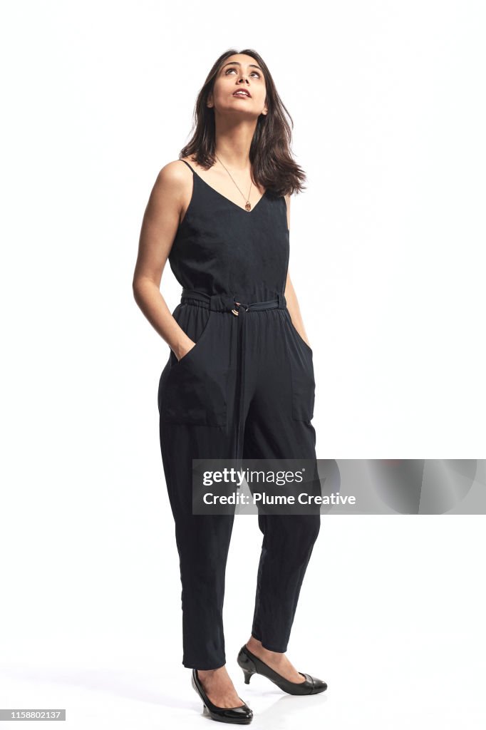 Portrait of woman in studio