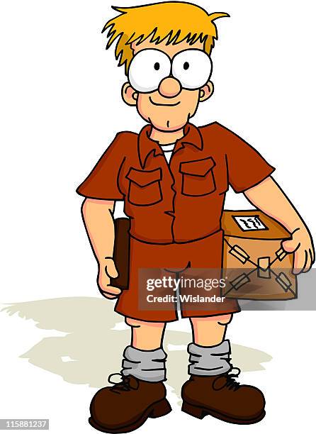 delivery guy 1 - movers stock illustrations