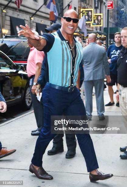 Dwayne Johnson is seen on July 31, 2019 in New York City.