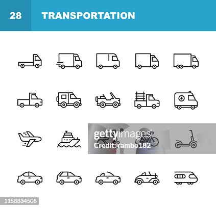Transport lijn iconen. Bewerkbare lijn. Pixel perfect. Voor mobiel en web. Bevat dergelijke pictogrammen zoals vrachtwagen, auto, voertuig, het verschepen, zeilboot, vliegtuig, motorfiets. Transport lijn iconen. Bewerkbare lijn. Pixel perfect. Voor mobiel en web. Bevat dergelijke pictogrammen zoals vrachtwagen, auto, voertuig, het verschepen, zeilboot, vliegtuig, motorfiets.