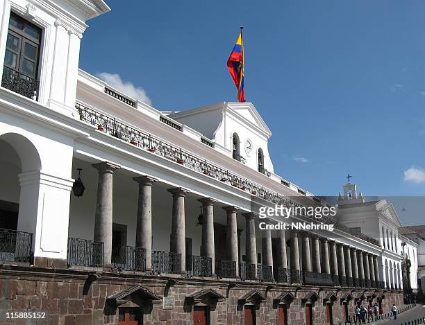 palaico de gobierno, presidential palace, quito, ecuador - quito stock pictures, royalty-free photos & images