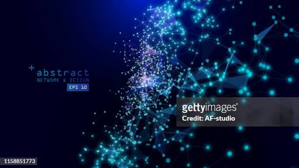 abstract particle background with copy space - particle circle stock illustrations