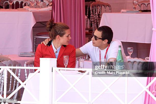 Charlotte Casiraghi and her boyfriend Alex Dellal are spotted during the '30th International Cannes Jumping' Global Champion Tour 2011 on June 11,...