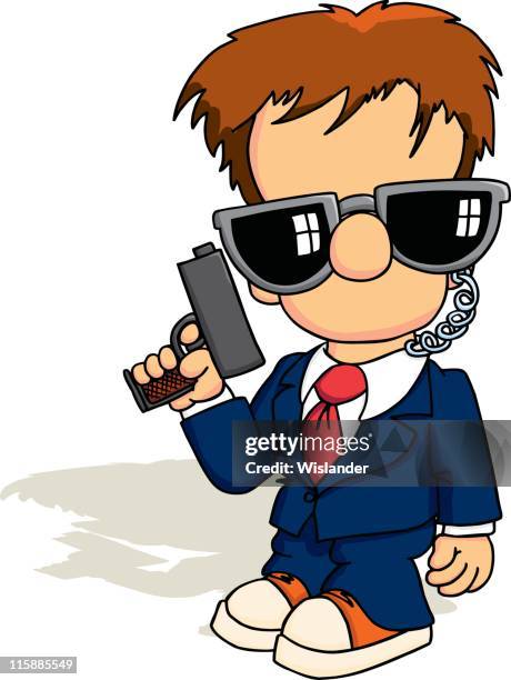 young spy 1 - central intelligence agency stock illustrations
