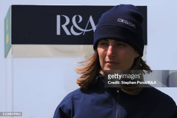 Continent of Europe Captain Anna Roscio during Day One of The Vagliano and Junior Vagliano Trophy at Royal St. George's on June 28, 2019 in Sandwich,...