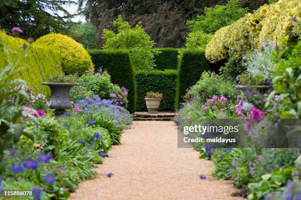 garden path - british culture garden stock pictures, royalty-free photos & images