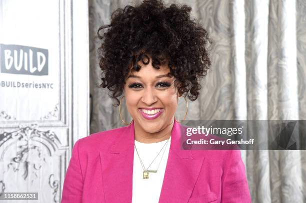 Actress Tia Mowry-Hardrict visits the Build Brunch to discuss the Netflix Series 'Family Reunion' and her YouTube Channel 'Tia Mowry's Quickfix' at...