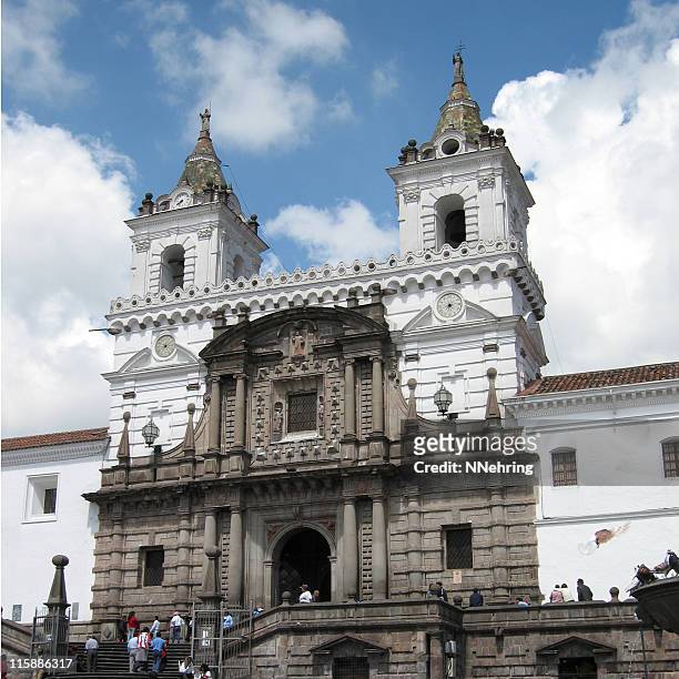 church of san francisco, quito, ecuador - quito stock pictures, royalty-free photos & images