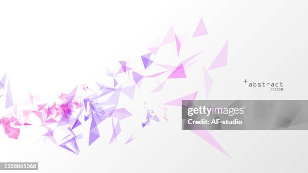 abstract particle background with copy space - triangle shape stock illustrations