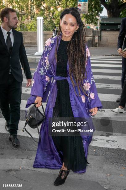 Actress Lisa Bonet arrives at the 'Laperouse' restaurant on June 28, 2019 in Paris, France.