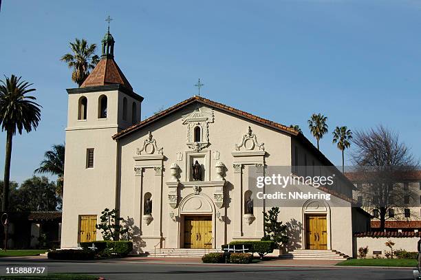 misión de santa clara de asís, santa clara, california - santa clara county california fotografías e imágenes de stock