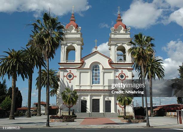 igreja nacional portuguesa das cinco chagas, san josé, californi - santa clara california fotografías e imágenes de stock