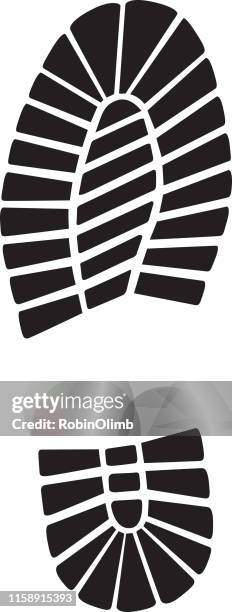 shoe print - sole of shoe stock illustrations