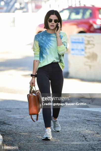 Lucy Hale is seen on July 31, 2019 in Los Angeles, California.