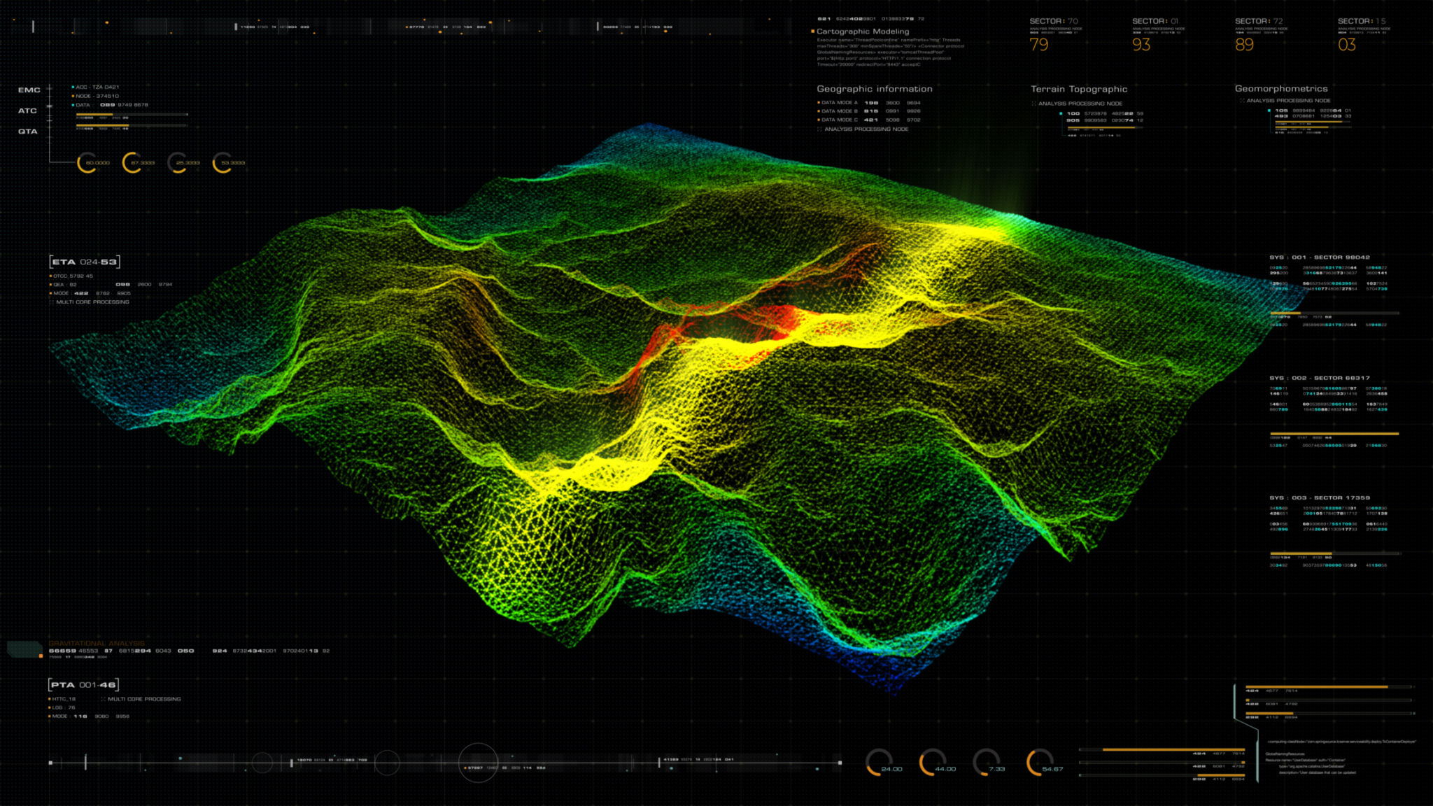 Futuristic Holographic Terrain Head Up Display Futuristic Holographic Terrain Head Up Display