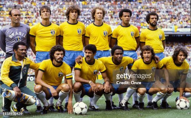 Player of Brazil during the World Cup match between Argentina and Brazil in Stade de Saria at Barcelona on the 02 july 1982. In the pics: Waldir...