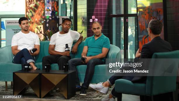 Robert Gilbert, Ato Blankson-Wood and Saheem Ali at Build Studio on August 1, 2019 in New York City.