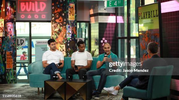 Robert Gilbert, Ato Blankson-Wood and Saheem Ali at Build Studio on August 1, 2019 in New York City.