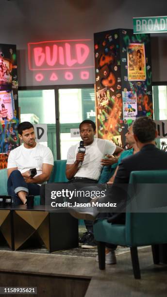 Robert Gilbert, Ato Blankson-Wood and Saheem Ali at Build Studio on August 1, 2019 in New York City.