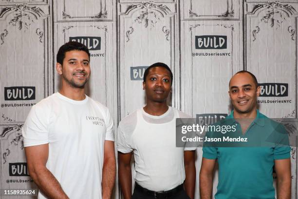 Robert Gilbert, Ato Blankson-Wood and Saheem Ali at Build Studio on August 1, 2019 in New York City.