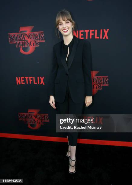 Maya Hawke attends the "Stranger Things" Season 3 World Premiere on June 28, 2019 in Santa Monica, California.