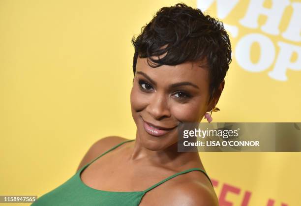 Actress Carly Hughes arrives for the premiere of Netflix's "Dear White People" Season 3 at Regal Cinemas LA Live in Los Angeles on August 1, 2019.