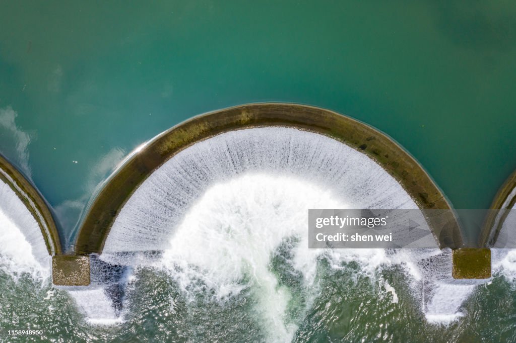 Landscape with Mountains and River of Zhejiang Province on a Sunny Day, China