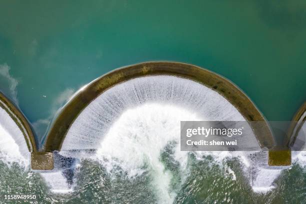 landscape with mountains and river of zhejiang province on a sunny day, china - asia village river bildbanksfoton och bilder