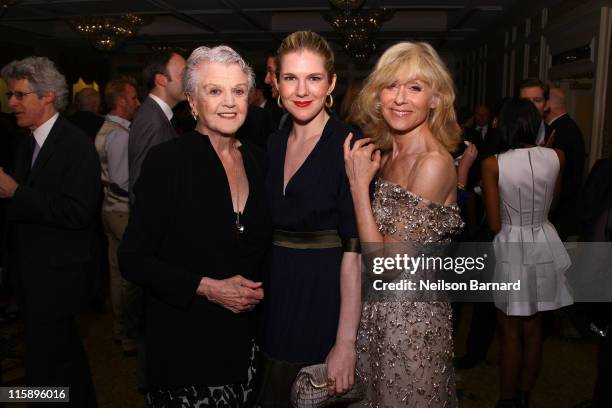 Actors Angela Lansbury, Lily Rabe and Judith Light attend 65th Annual Tony Awards Tony Eve Cocktail Party at Intercontinental New York Barclay on...