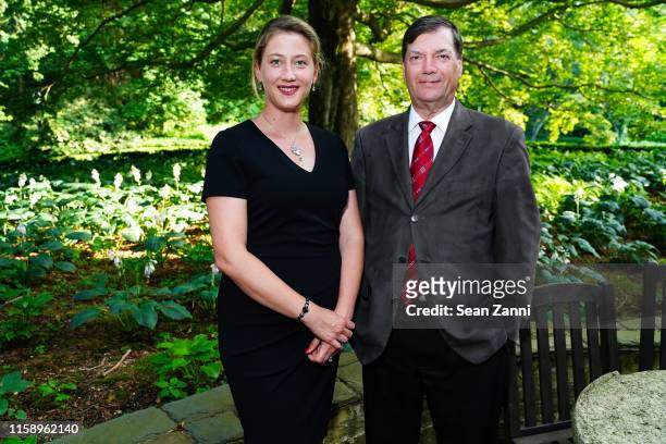 Joanna Tsue and Bob Fliegel attend A Country House Gathering To Benefit Preservation Long Island on June 28, 2019 in Locust Valley, New York.