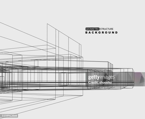abstract architecture structure sketch pattern background - architecture background stock illustrations