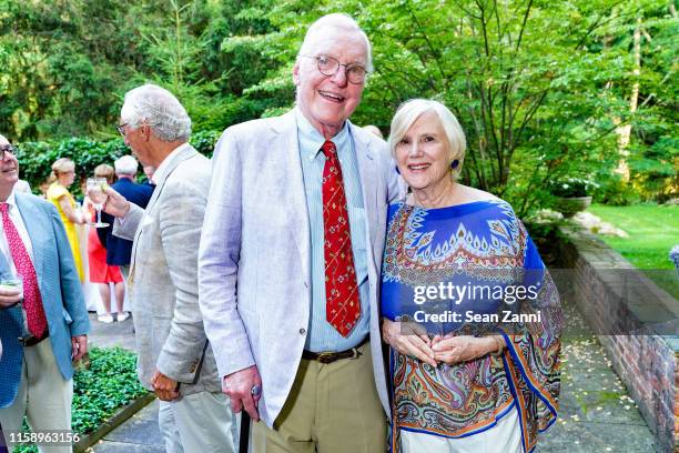 Tom Pulling and Lorna Goodman attend A Country House Gathering To Benefit Preservation Long Island on June 28, 2019 in Locust Valley, New York.