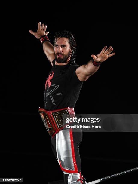 Seth Rollins enters the ring during the WWE Live Tokyo at Ryogoku Kokugikan on June 28, 2019 in Tokyo, Japan.