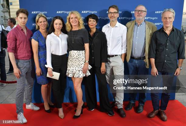 Jonathan Berlin, Christine Strobl , Tijan Marei, Maria Furtwängler, Ariane Zeller, Ulrich Stiehm, Christian Granderath and Frank Zeller attend the...