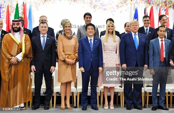 Crown Prince Mohammed bin Salman of Saudi Arabia, Argentine President Mauricio Macri, Queen Maxima of the Netherlands, Japanese Prime Minister Shinzo...