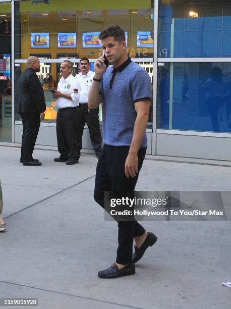 Charlie Carver is seen on August 01, 2019 in Los Angeles, California.