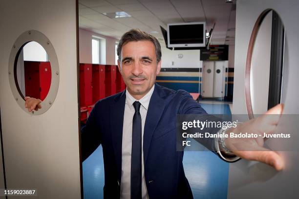 Juventus' new U23 coach Fabio Pecchia poses at JTC on June 28, 2019 in Turin, Italy.