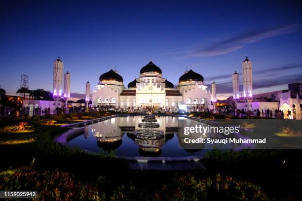 baiturrahman mosque, aceh, indonesia - banda aceh stock pictures, royalty-free photos & images