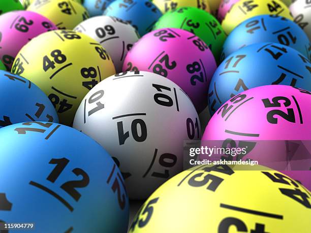 boule de loterie - loto photos et images de collection